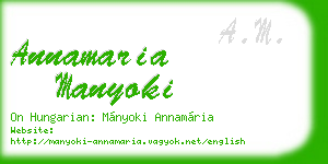 annamaria manyoki business card